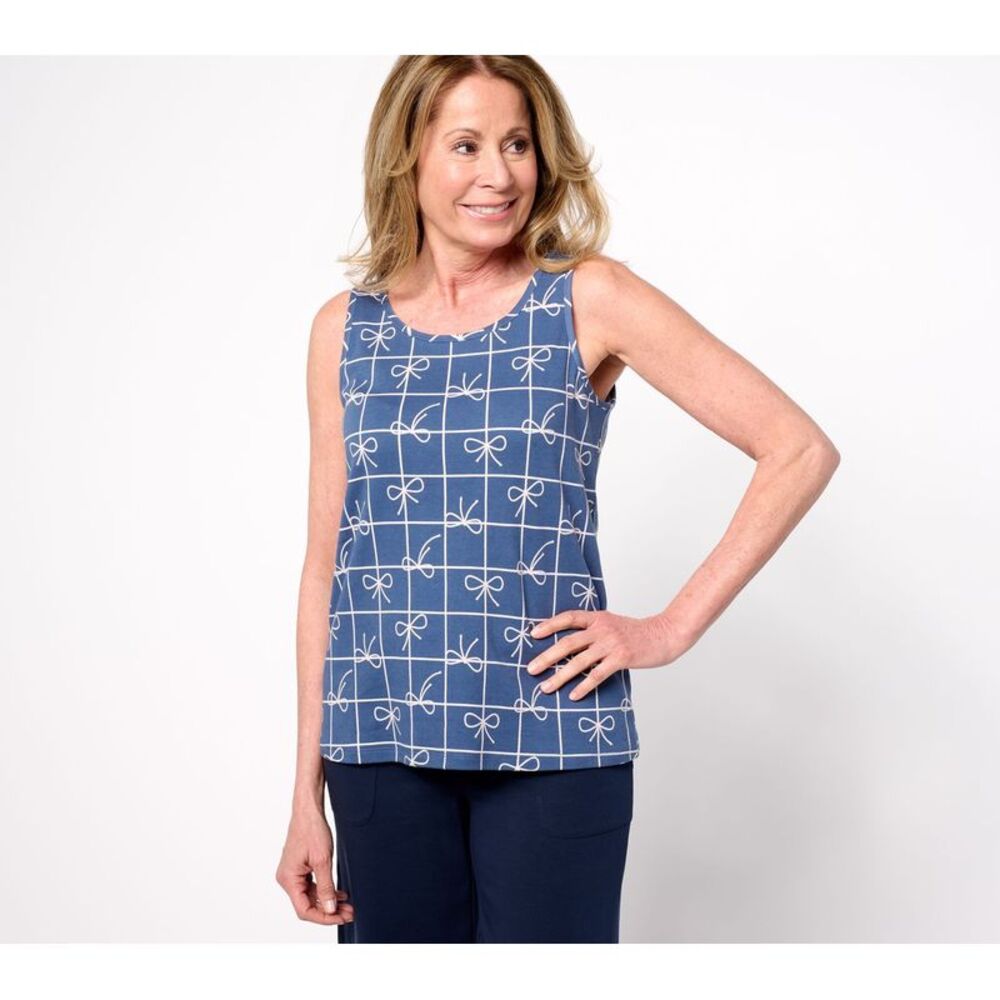 Isaac Mizrahi Live! Women's Top Plus Sz 1X Yacht Club Choice of Blue